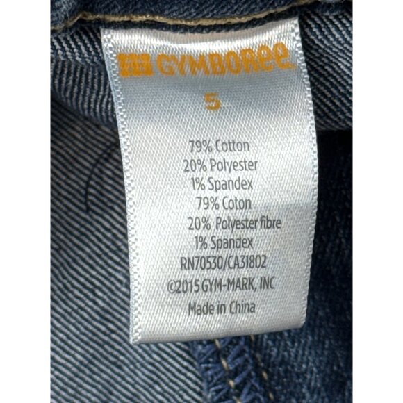 Gymboree Girls 5 Bootcut Jeans 🩵 Bow Pocket Detail Dark Blue Denim - Picture 6 of 11